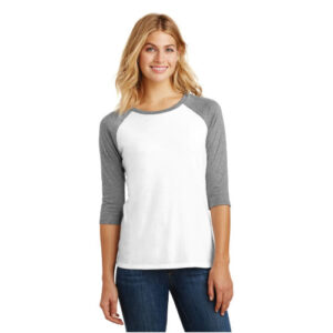 District Made Ladies Perfect Tri 3/4-Sleeve Raglan